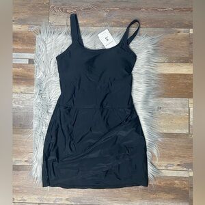 Jasambac Dresskini One Piece Swimsuit Size S Black Ruched Padded Build Up Bra